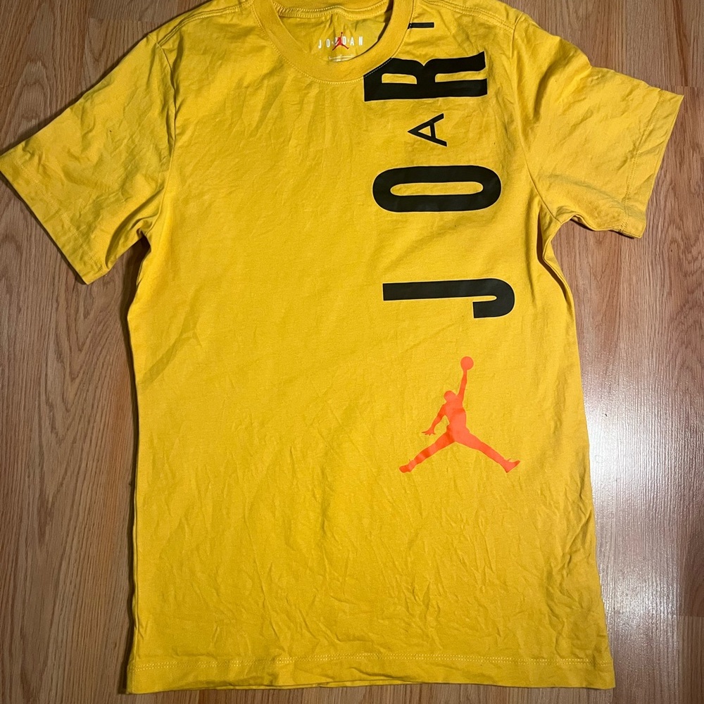 Jordan Yellow T-Shirt with Red Logo